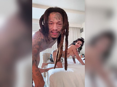 Savage Rastafarian with an Extreme Size Dick Fucks His Tattooed GF On Camera