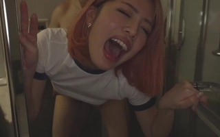 Crazy sex with Japanese teen who does her best while sucking cock and licking nuts