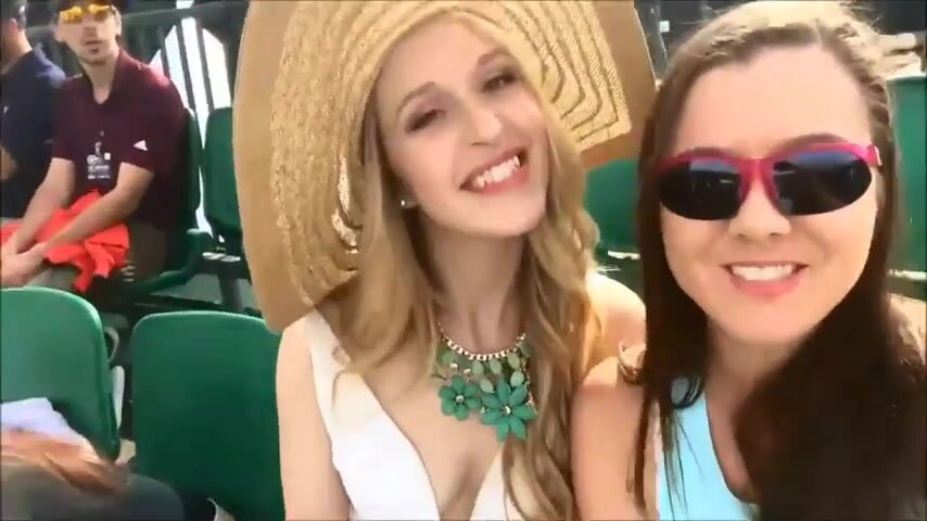 Getting frisky at a golf tournament