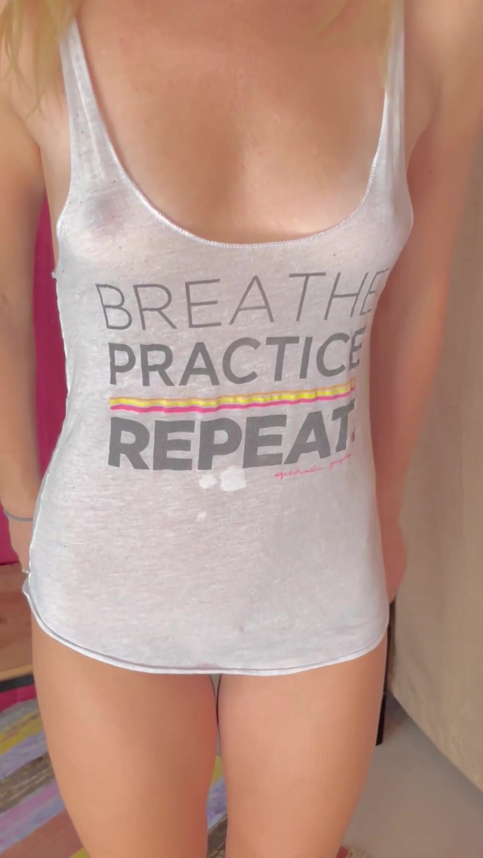 Under my gym gear, a forty plus wifey..