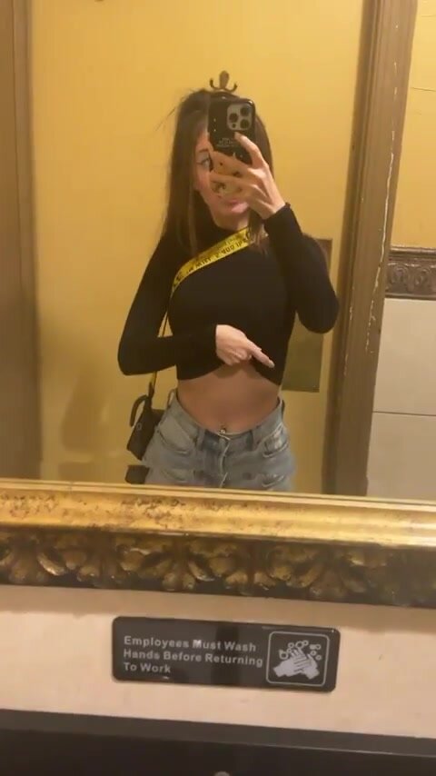 Flashing my tits in the bar restroom
